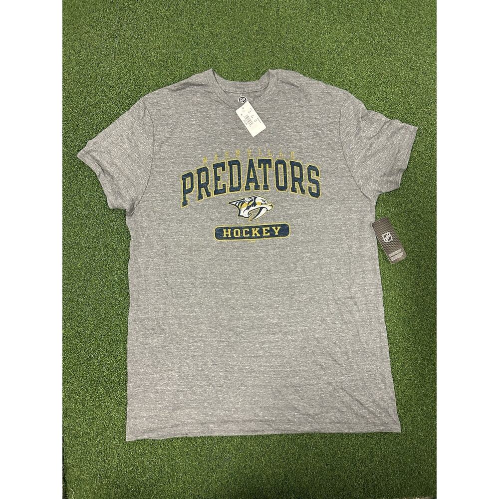 Nashville Predators Shirt Womens Large Gray Tee NHL Hockey
